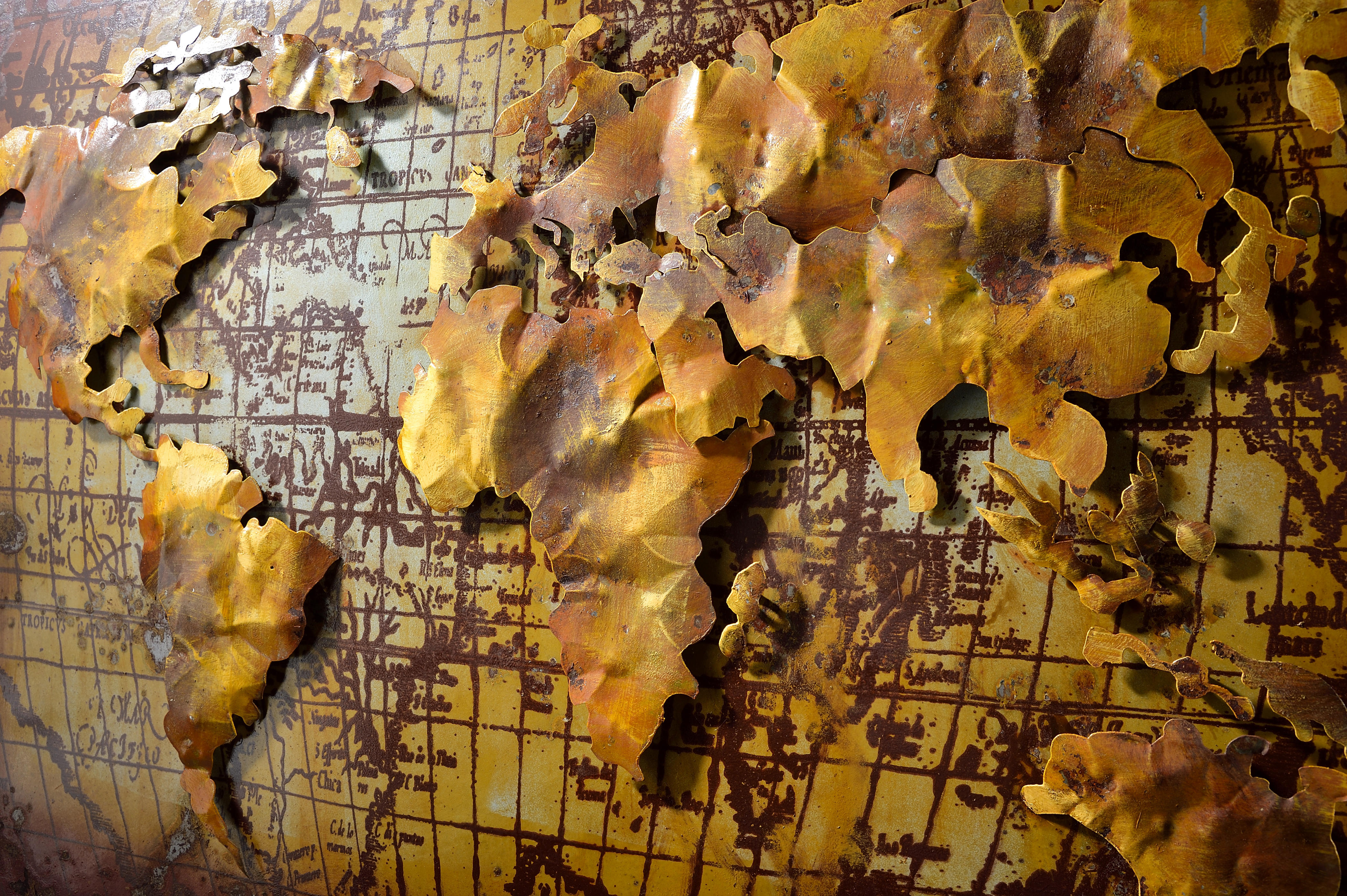 Wandbild "Die Welt"- Freiheit für deine Wände (Öl auf Metall, 80x120 cm) - Image 4