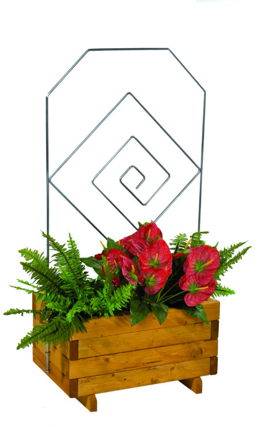 Blumenkasten mit Advantgarde-Metallgitter "Linz"