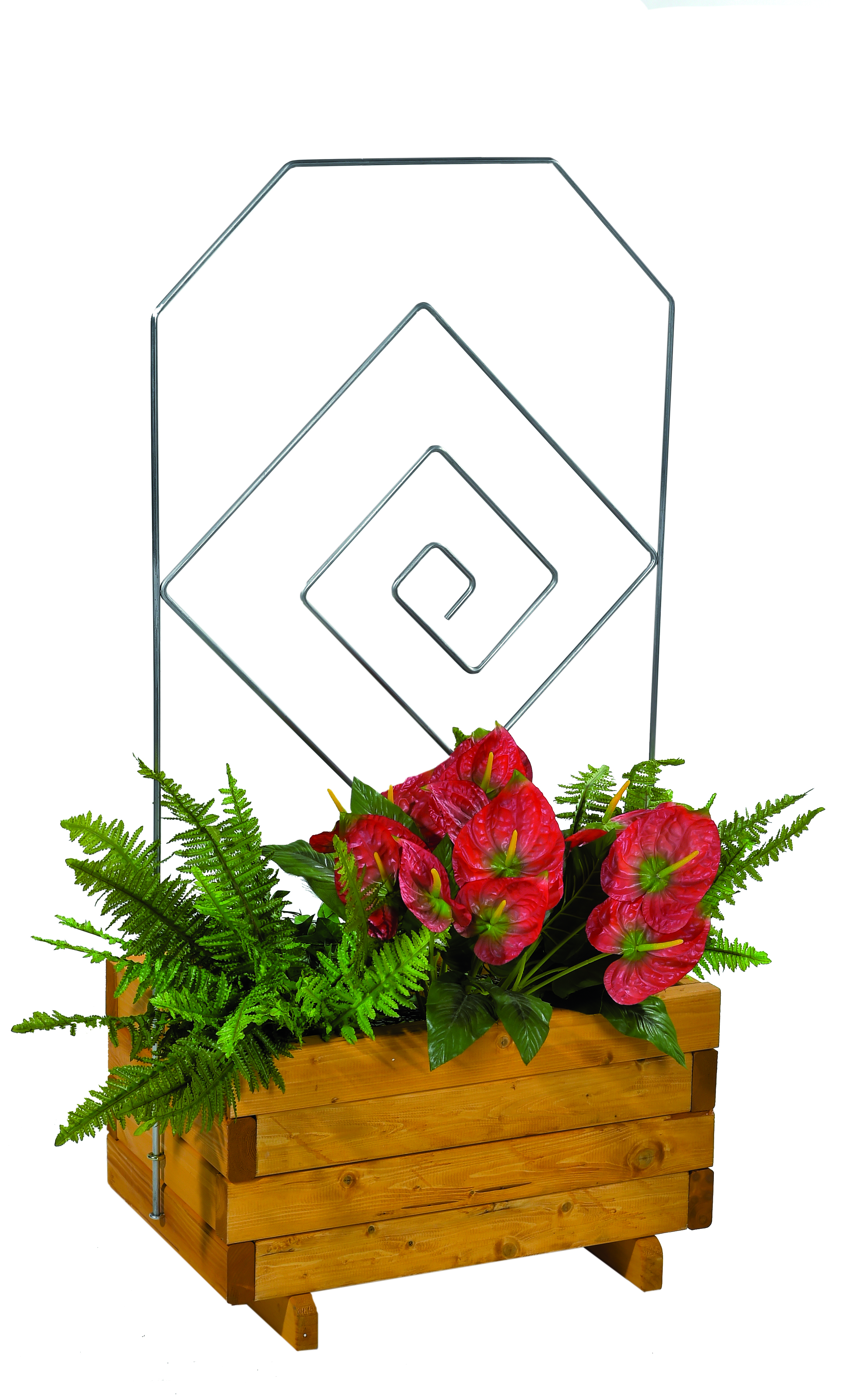 Blumenkasten mit Advantgarde-Metallgitter "Linz"