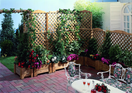 Blumenkasten mit Rankgitter System "Classic"