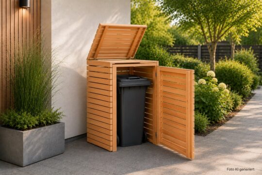 Mülltonnenbox aus Lärche natur