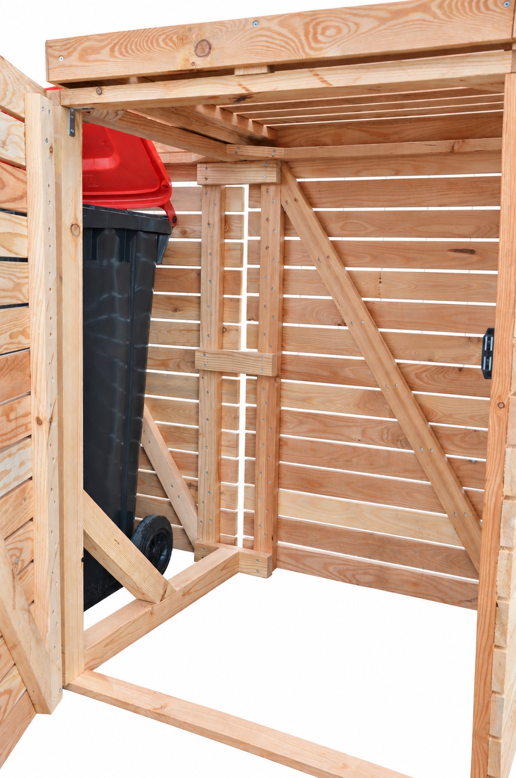 Mülltonnenbox aus Lärche natur - Image 10