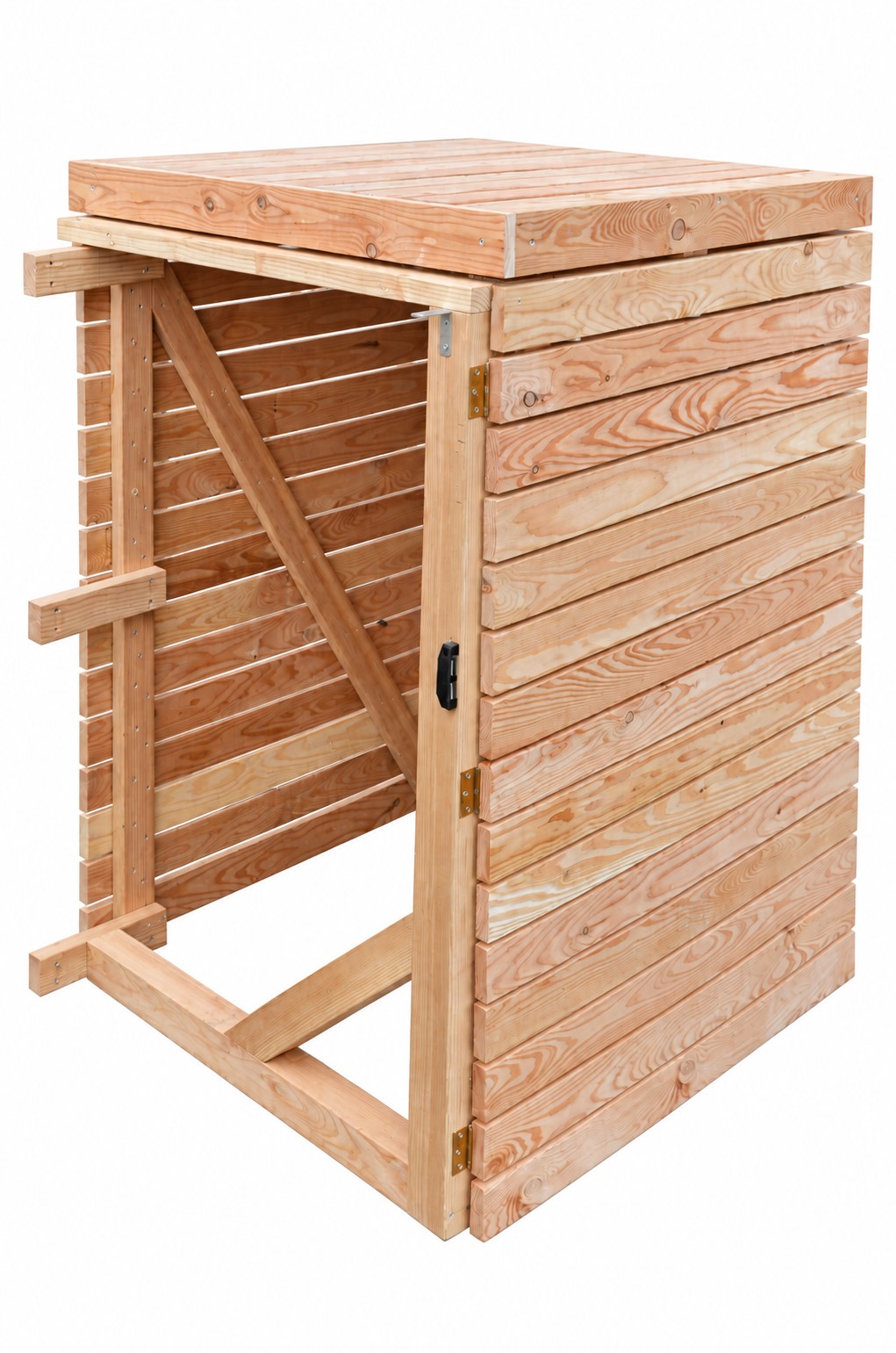 Mülltonnenbox aus Lärche natur - Image 5