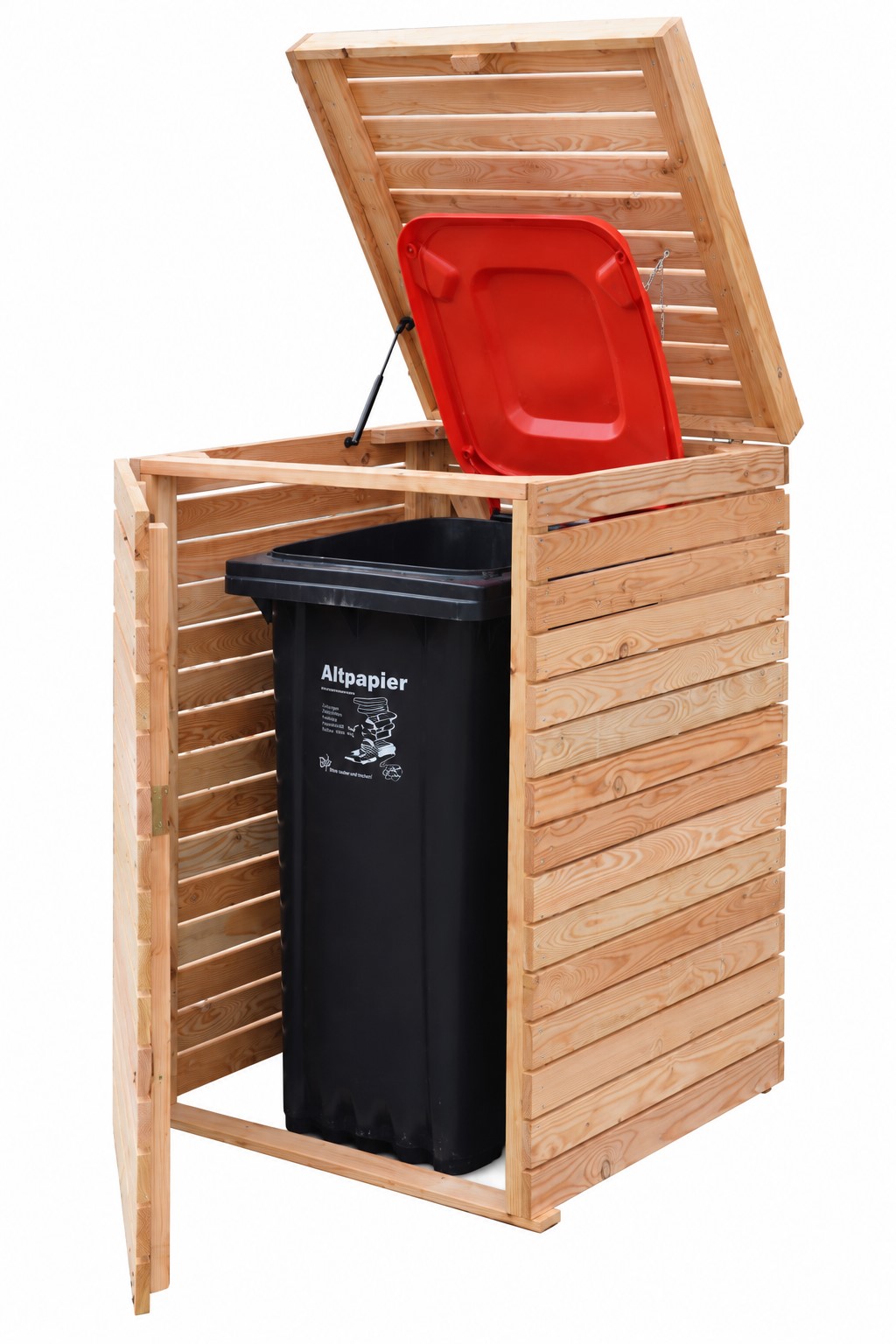 Mülltonnenbox aus Lärche natur - Image 3